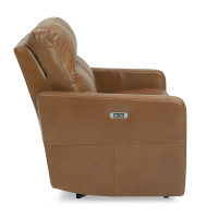 Camira Reclining Leather Sofa or Set with Power Tilt Headrest