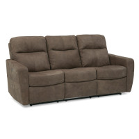 Camira Reclining Leather Sofa or Set with Power Tilt Headrest