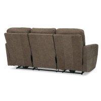 Camira Reclining Leather Sofa or Set with Power Tilt Headrest