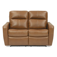 Camira Reclining Leather Sofa or Set with Power Tilt Headrest