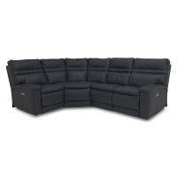 Tolia Power Reclining Leather Sectional - Available With Power Tilt Headrest | Power Lumbar