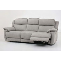 Frana Power Reclining Leather Sofa or Set With Power Tilt Headrest