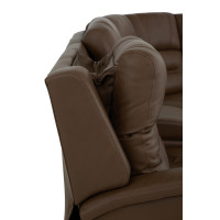 Adria Power Reclining Leather Sectional - Available With Power Tilt Headrest | Power Lumbar
