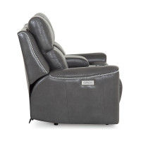 Tessa Bay Power Reclining Leather Sofa or Set - Available With Power Tilt Headrest | Power Lumbar