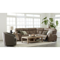 Marath Power Reclining Leather Sectional - Available With Power Tilt Headrest | Power Lumbar