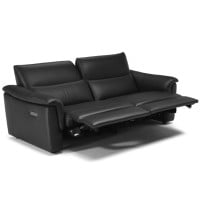 Natuzzi Editions C176 Amorevole Power Reclining Leather Sofa or Set - Available With Power Tilt Headrest | Power Lumbar
