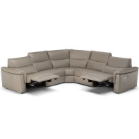 Natuzzi Editions C176 Amorevole Power Reclining Leather Sectional - Available With Power Tilt Headrest | Power Lumbar