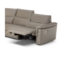 Natuzzi Editions C176 Amorevole Power Reclining Leather Sectional - Available With Power Tilt Headrest | Power Lumbar