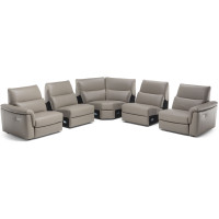 Natuzzi Editions C176 Amorevole Power Reclining Leather Sectional - Available With Power Tilt Headrest | Power Lumbar