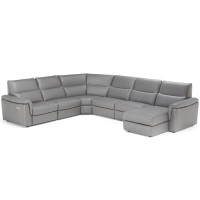 Natuzzi Editions C176 Amorevole Power Reclining Leather Sectional - Available With Power Tilt Headrest | Power Lumbar