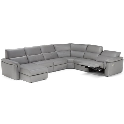 Natuzzi Editions C176 Amorevole Power Reclining Leather Sectional - Available With Power Tilt Headrest | Power Lumbar