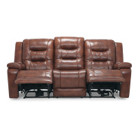 Lenna Power Reclining Leather Sofa or Set - Available With Power Tilt Headrest | Power Lumbar