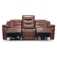 Lenna Power Reclining Leather Sofa or Set - Available With Power Tilt Headrest | Power Lumbar