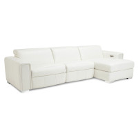 Elira Power Reclining Leather Sectional with Power Adjustable Headrest
