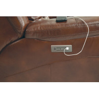Lenna Power Reclining Leather Sofa or Set - Available With Power Tilt Headrest | Power Lumbar