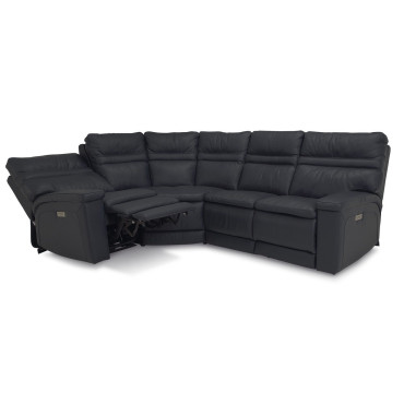 Tolia Power Reclining Leather Sectional - Available With Power Tilt Headrest | Power Lumbar
