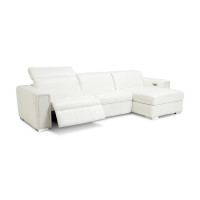 Elira Power Reclining Leather Sectional with Power Adjustable Headrest