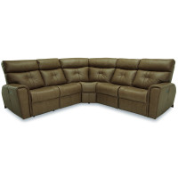 Marath Power Reclining Leather Sectional - Available With Power Tilt Headrest | Power Lumbar