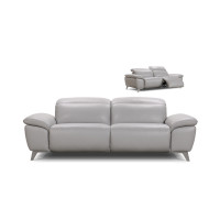 Liora Power Reclining Leather Sofa or Set with Manual Adjustable Headrest