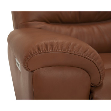 Kaela Power Reclining Leather Sectional - Available With Power Headrest | Power Lumbar