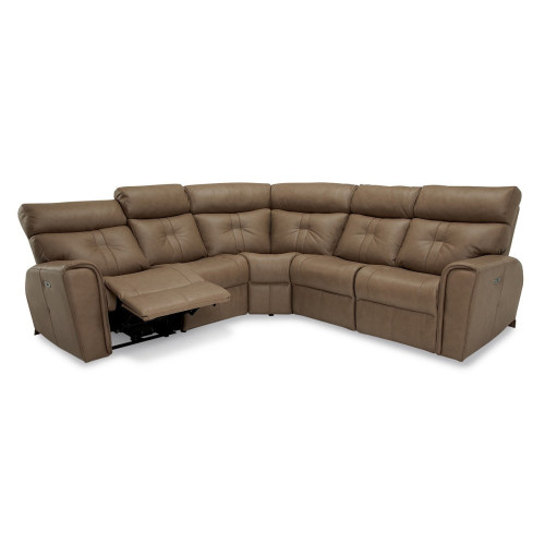 Marath Power Reclining Leather Sectional - Available With Power Tilt Headrest | Power Lumbar