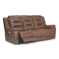 Lenna Power Reclining Leather Sofa or Set - Available With Power Tilt Headrest | Power Lumbar
