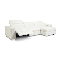 Elira Power Reclining Leather Sectional with Power Adjustable Headrest