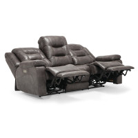 Lenna Power Reclining Leather Sofa or Set - Available With Power Tilt Headrest | Power Lumbar