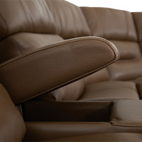 Adria Power Reclining Leather Sectional - Available With Power Tilt Headrest | Power Lumbar