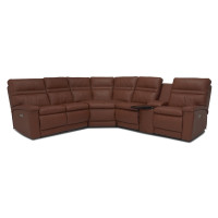 Tolia Power Reclining Leather Sectional - Available With Power Tilt Headrest | Power Lumbar