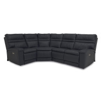 Tolia Power Reclining Leather Sectional - Available With Power Tilt Headrest | Power Lumbar