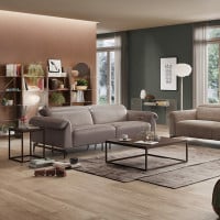 Natuzzi Editions C143 Leggiadro Power Reclining Leather Sofa or Set | Adjustable Headrest