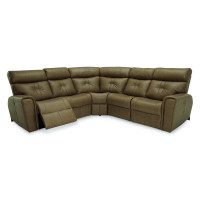 Marath Power Reclining Leather Sectional - Available With Power Tilt Headrest | Power Lumbar