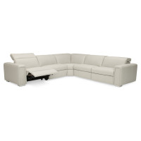 Elira Power Reclining Leather Sectional with Power Adjustable Headrest