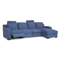 Salena Leather Power Reclining Sectional