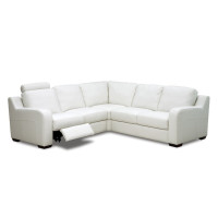 Salena Leather Power Reclining Sectional