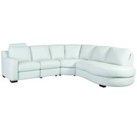 Salena Leather Power Reclining Sectional