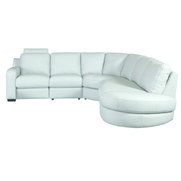 Salena Leather Power Reclining Sectional