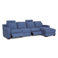 Salena Leather Power Reclining Sectional