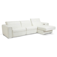 Elira Power Reclining Leather Sectional with Power Adjustable Headrest