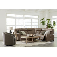 Marath Power Reclining Leather Sectional - Available With Power Tilt Headrest | Power Lumbar