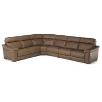 Natuzzi Editions C115 Giulivo Power Reclining Leather Sectional | Adjustable Headrest