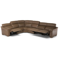 Natuzzi Editions C115 Giulivo Power Reclining Leather Sectional | Adjustable Headrest