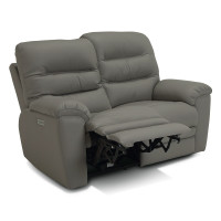 Kaela Power Reclining Leather Sofa or Set - Available With Power Tilt Headrest | Power Lumbar
