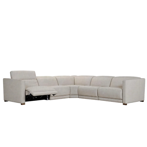 Jessa Power Reclining Leather Sectional With Power Headrest