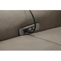 Kerren Power Reclining Leather Sectional with Power Adjustable Headrest