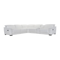 Messa Power Reclining Leather Sectional With Power Headrest
