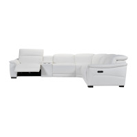 Messa Power Reclining Leather Sectional With Power Headrest