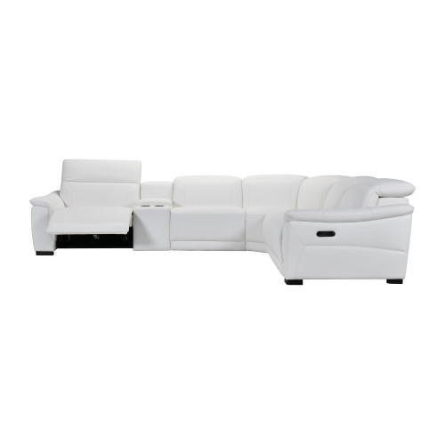 Messa Power Reclining Leather Sectional With Power Headrest