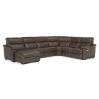 Natuzzi Editions C063 Potenza Power Reclining Leather Sectional - Available With Power Tilt Headrest | Power Lumbar